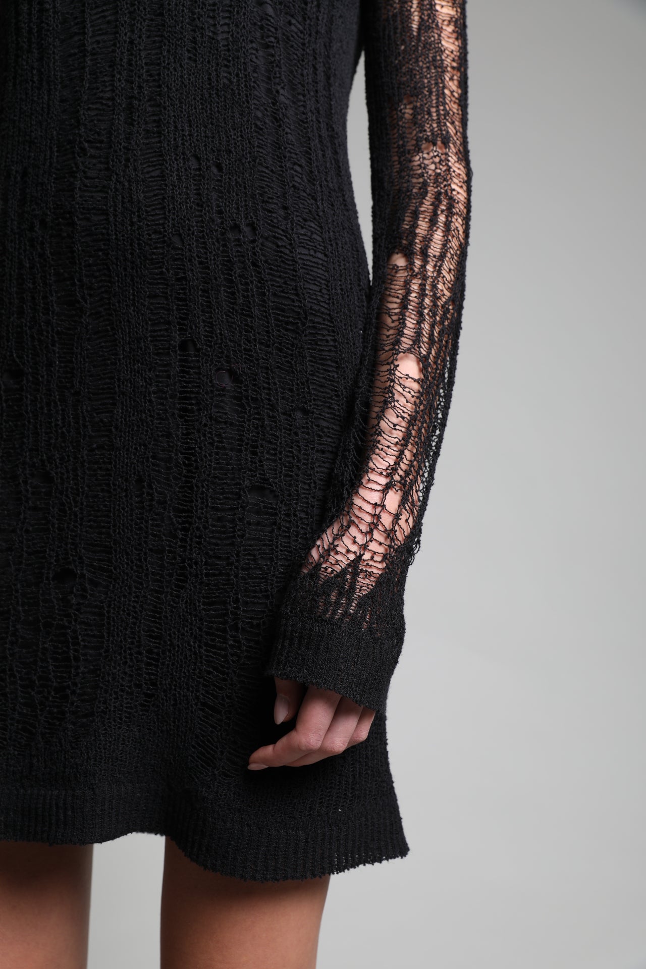 Knit Dress in Distressed Look