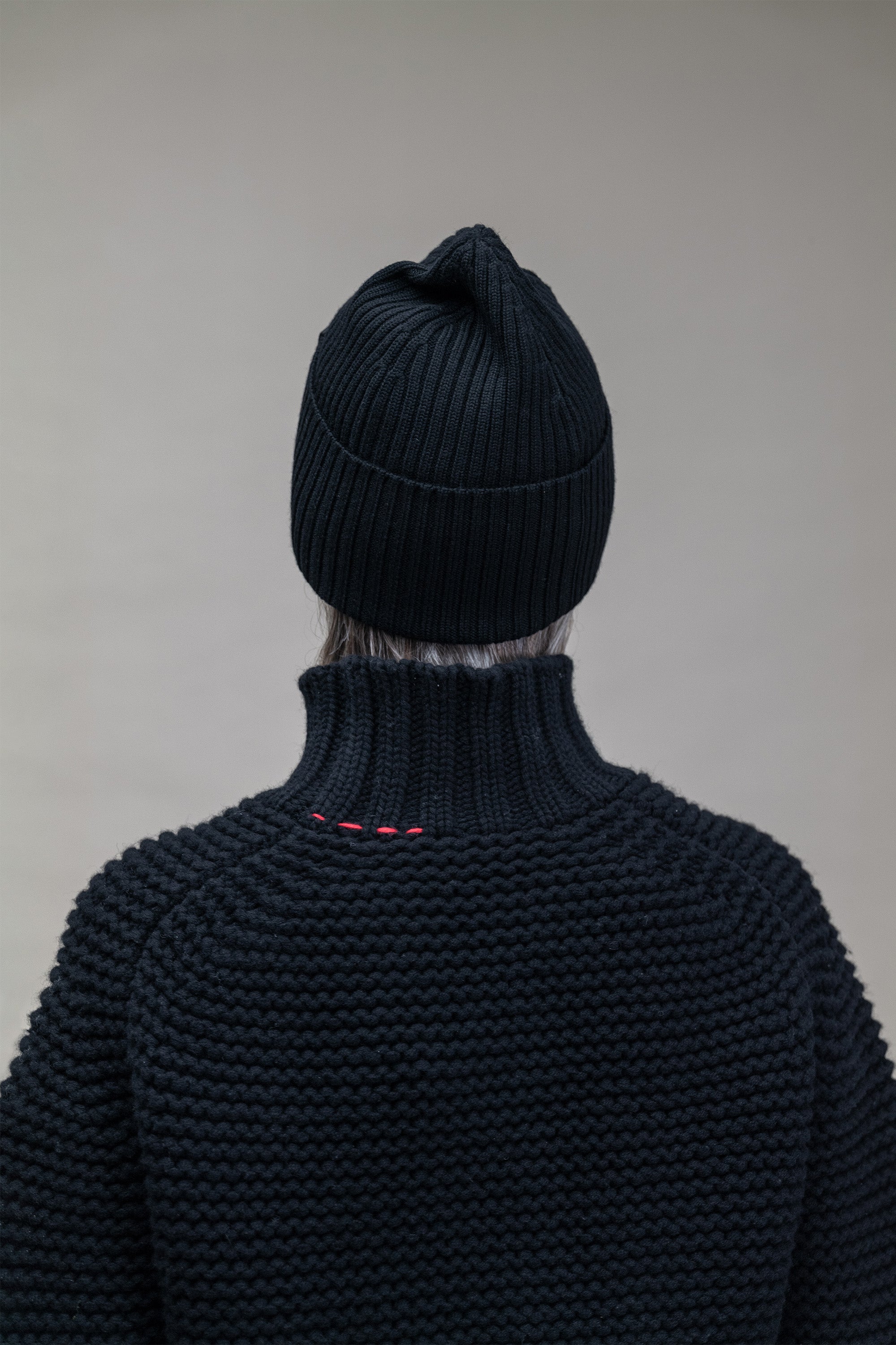 Black Merino Beanie with 1C1Y Logo