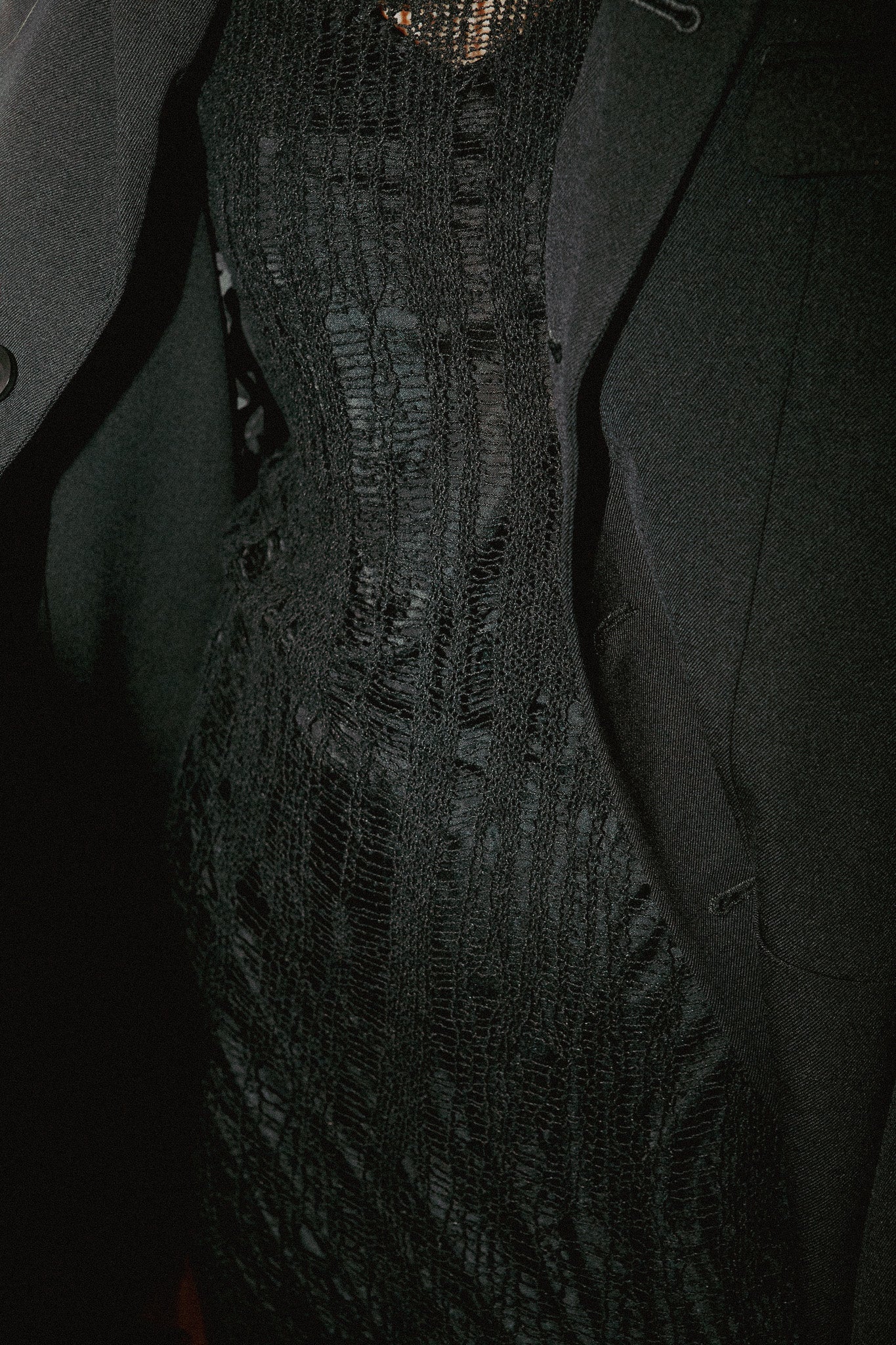 Ze1na Knit Dress in Distressed Look