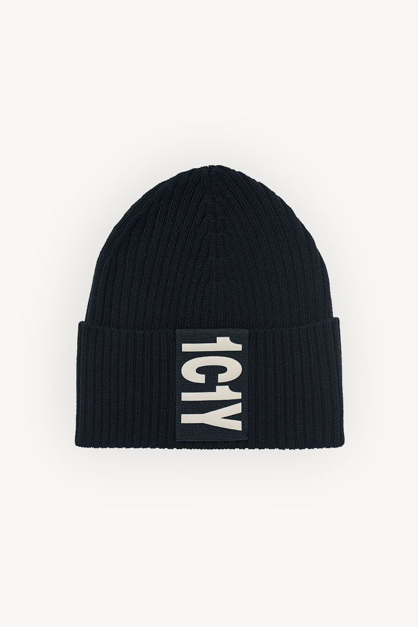 Black Merino Beanie with 1C1Y Logo - 1C1Y | One Child One Year