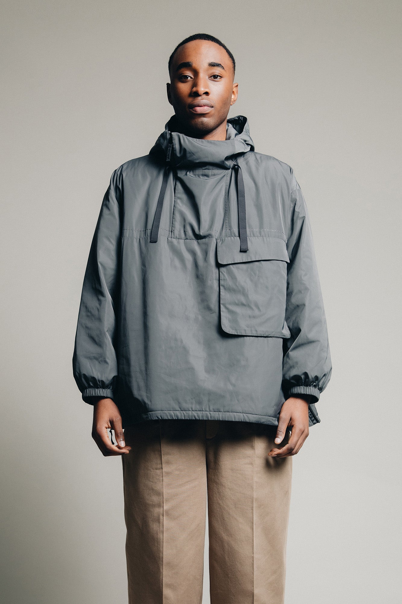 One Anorak Foldable Jacket in Grey