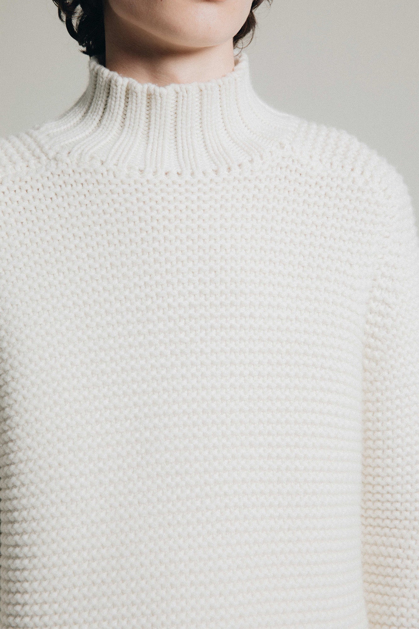 One Macro Knit Grobstrickpullover aus Wolle