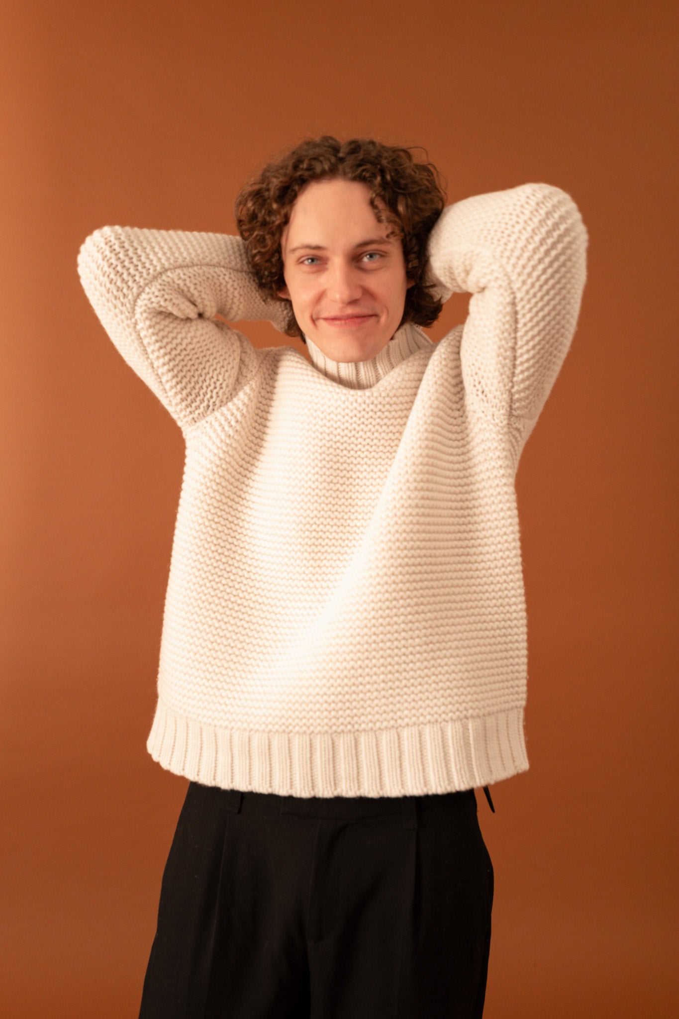 One Macro Chunky Knit for Men in Ivory - 1C1Y | One Child One Year