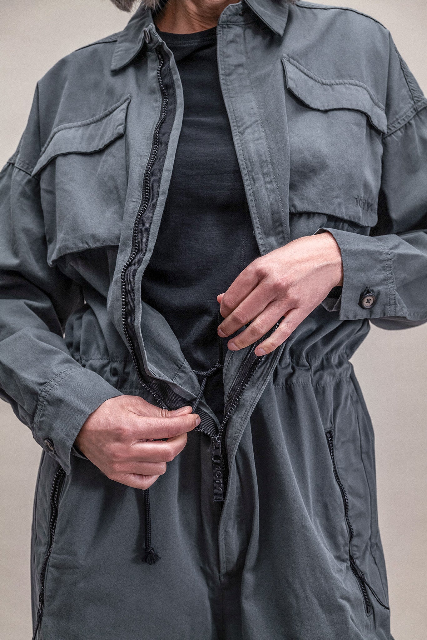 One Overall Grey Jumpsuit with Pockets - 1C1Y | One Child One Year