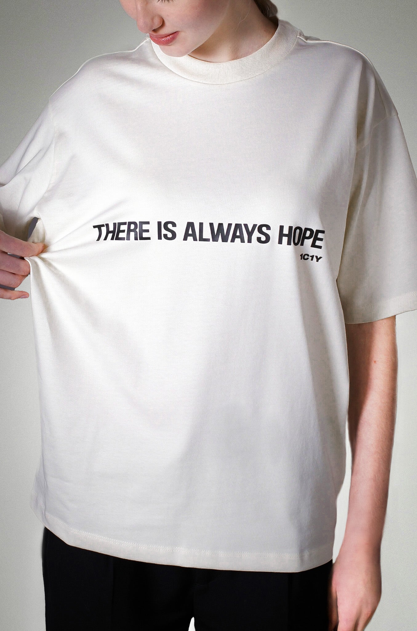 T-shirt oversize en coton avec imprimé Hope