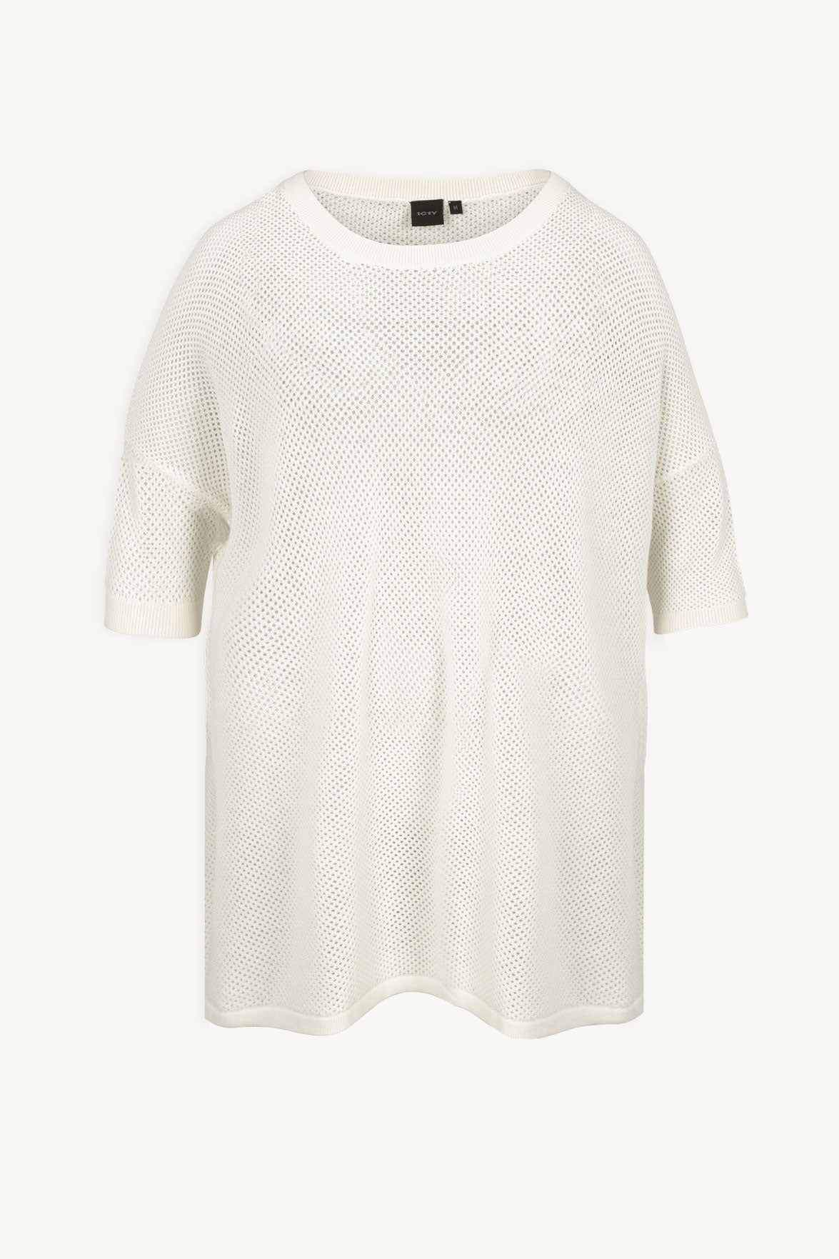 Ayd1 Knitted Mesh Top in Ivory