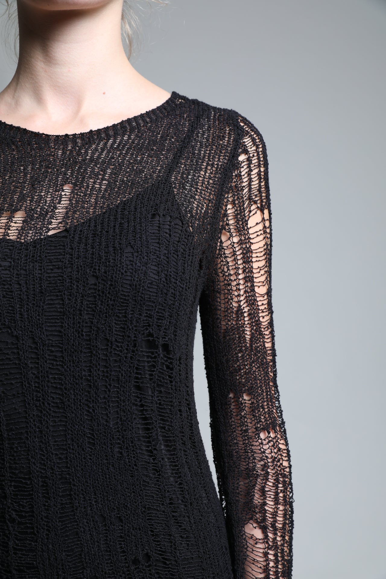 Knit Dress in Distressed Look