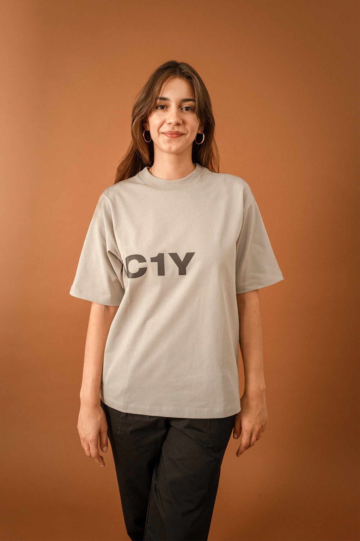 Oversized Look for Women Bundle - T-Shirt & Sweatshirt in Grey