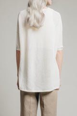 Ayd1 Knitted Mesh Top in Ivory