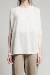 Ayd1 Knitted Mesh Top in Ivory