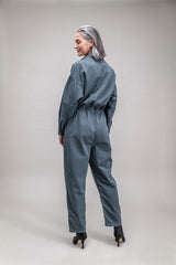 One Overall Salbei Jumpsuit mit Taschen
