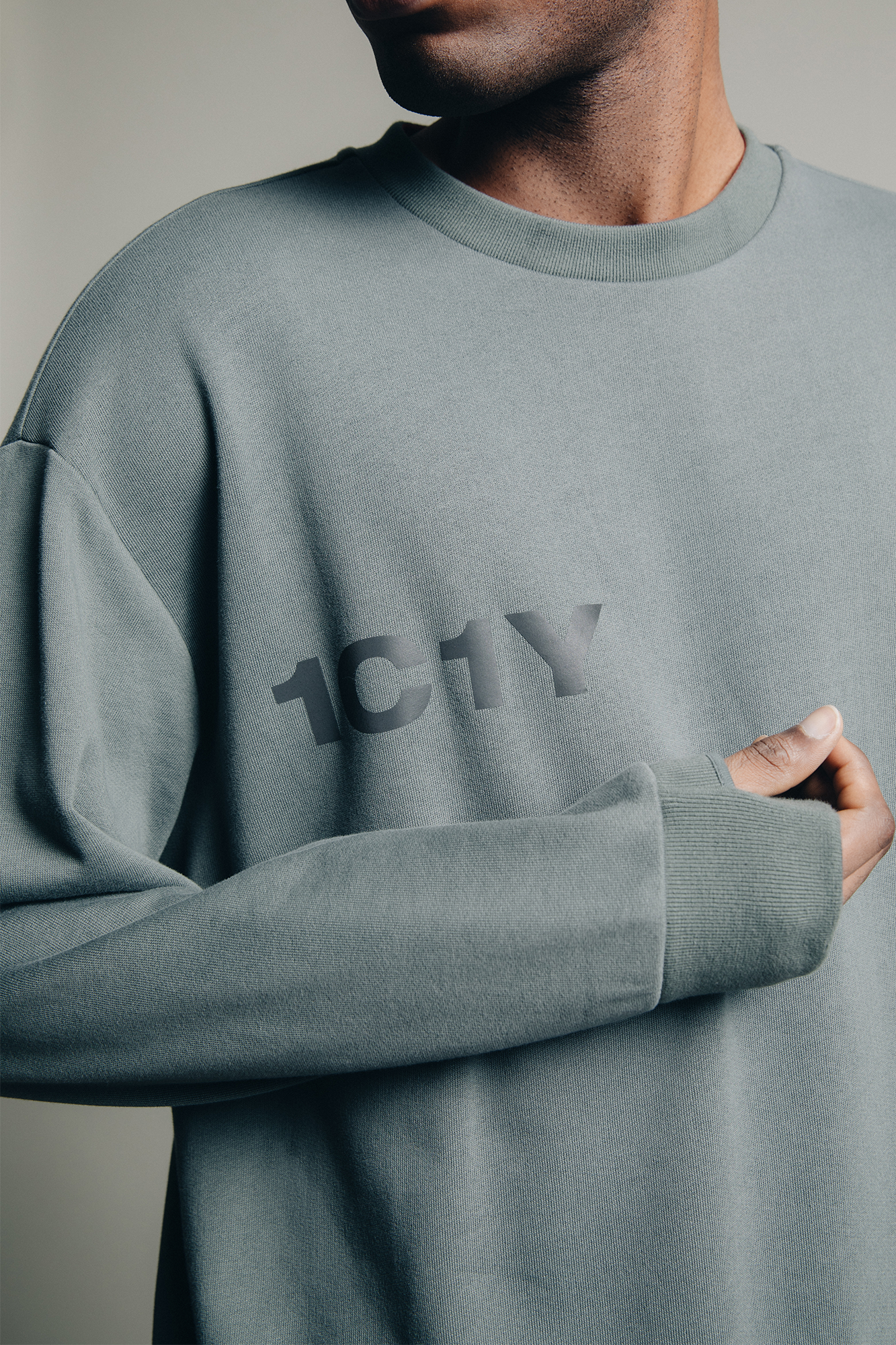 One Sweat Olive Grey Sweatshirt