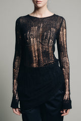 Ze1na Knit Dress in Distressed Look