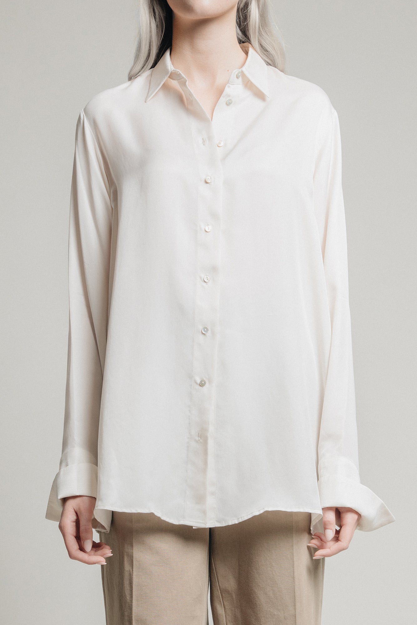 Sha1maa Silky Blouse in Ivory