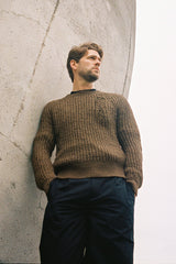 Distressed Sweater in Brown