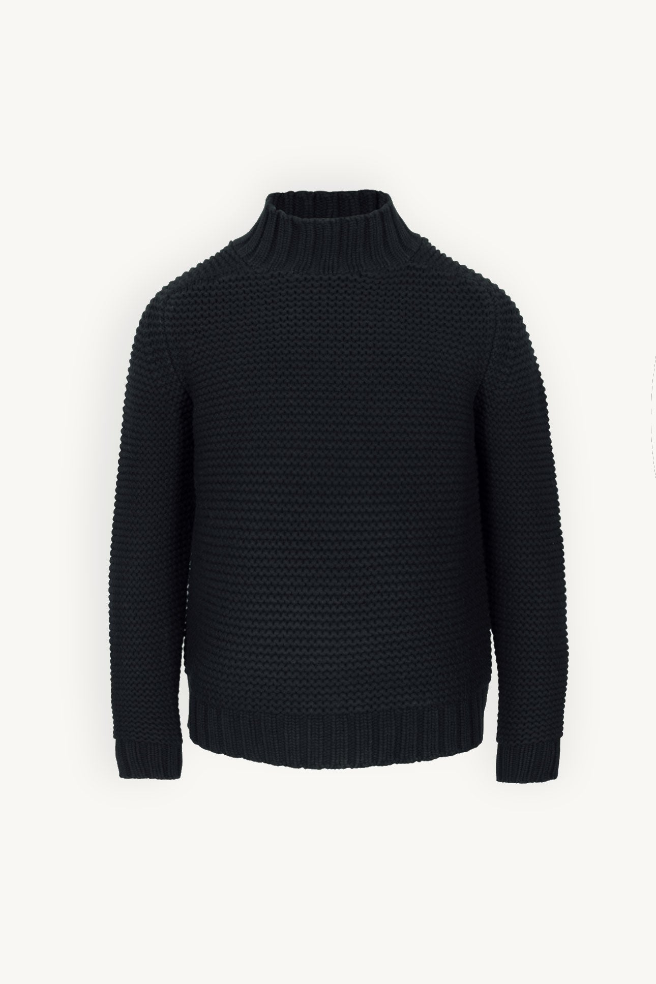 Chunky Merino Sweater in Black