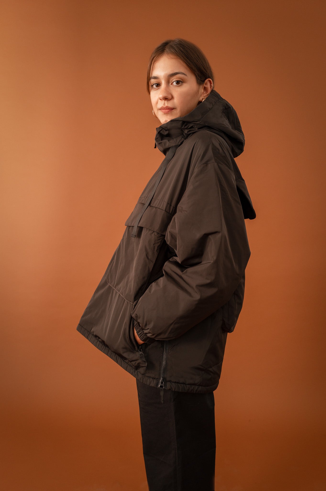 One Anorak Oversized Jacket in Black
