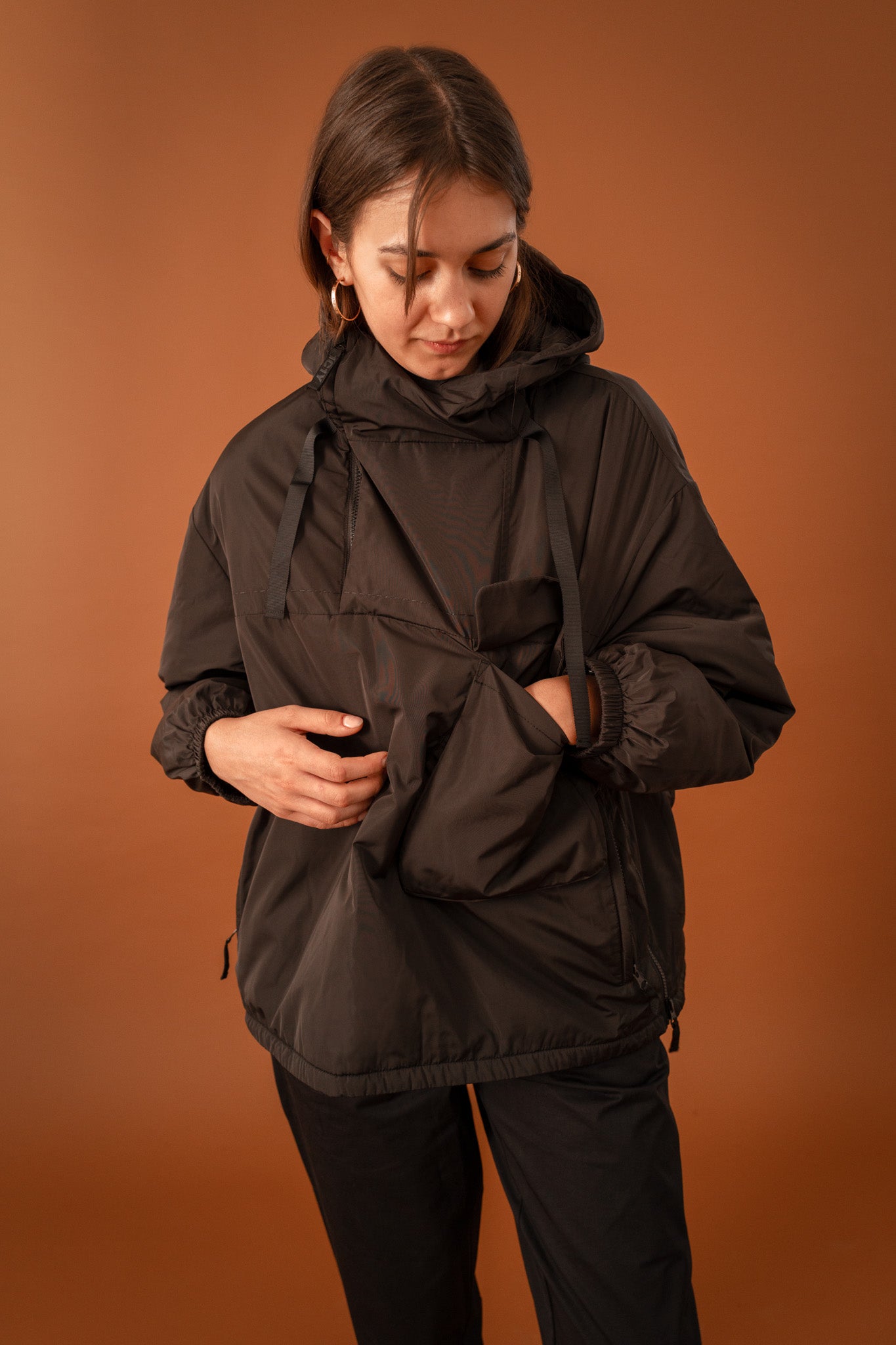 One Anorak Oversized Jacket in Black