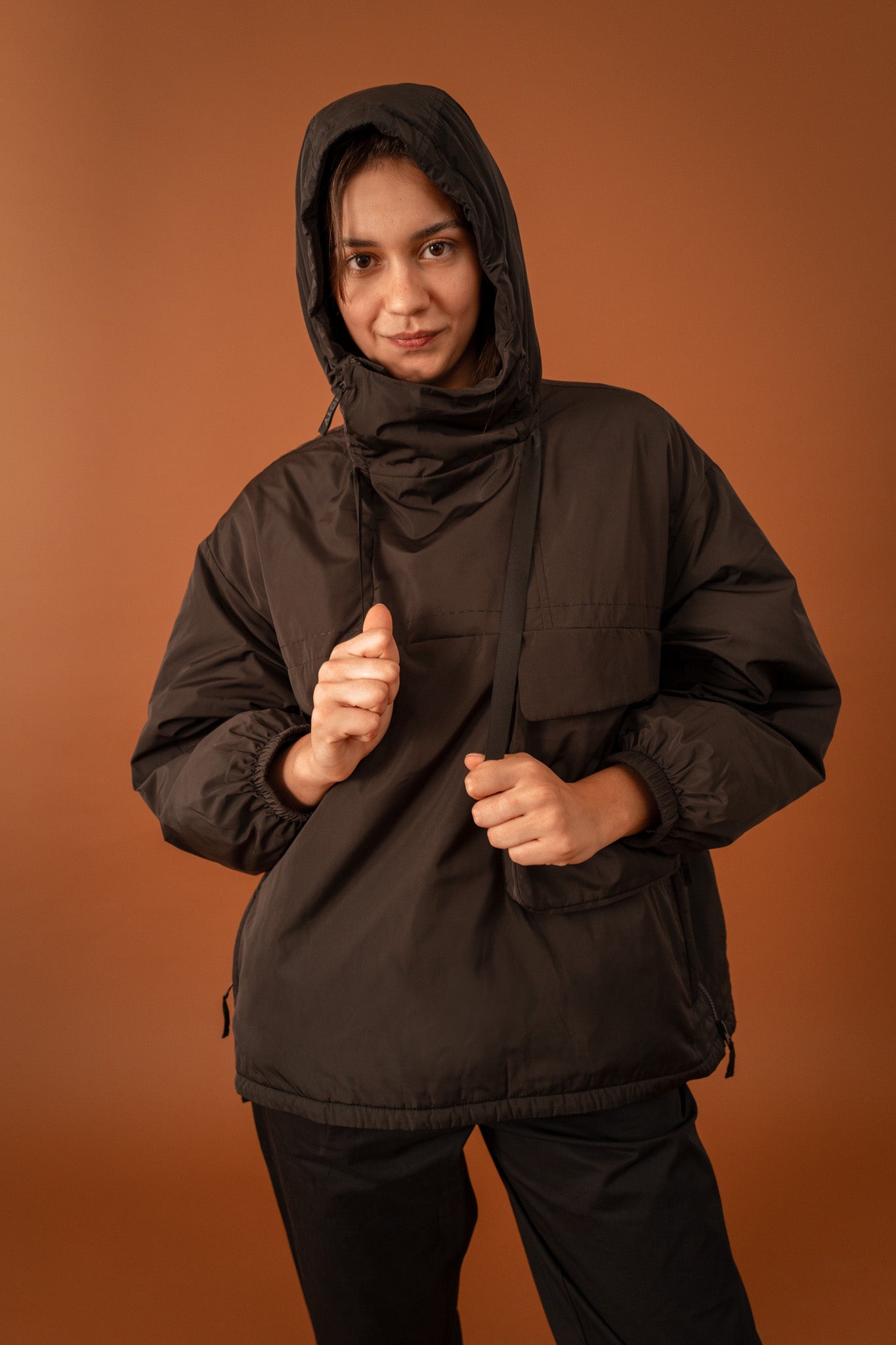 One Anorak Oversized Jacket in Black