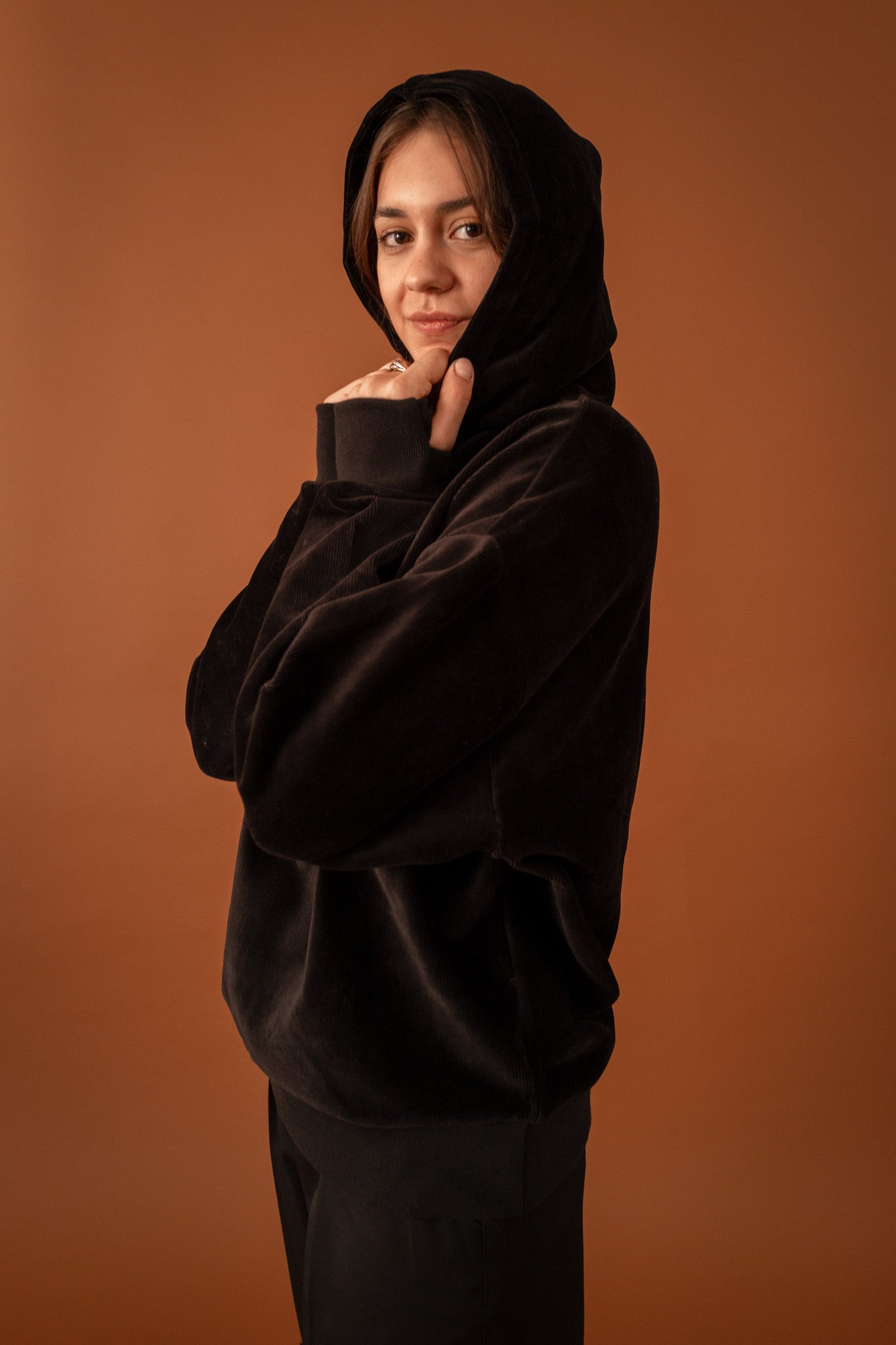 One Hoodie Reversible Corduroy Sweatshirt