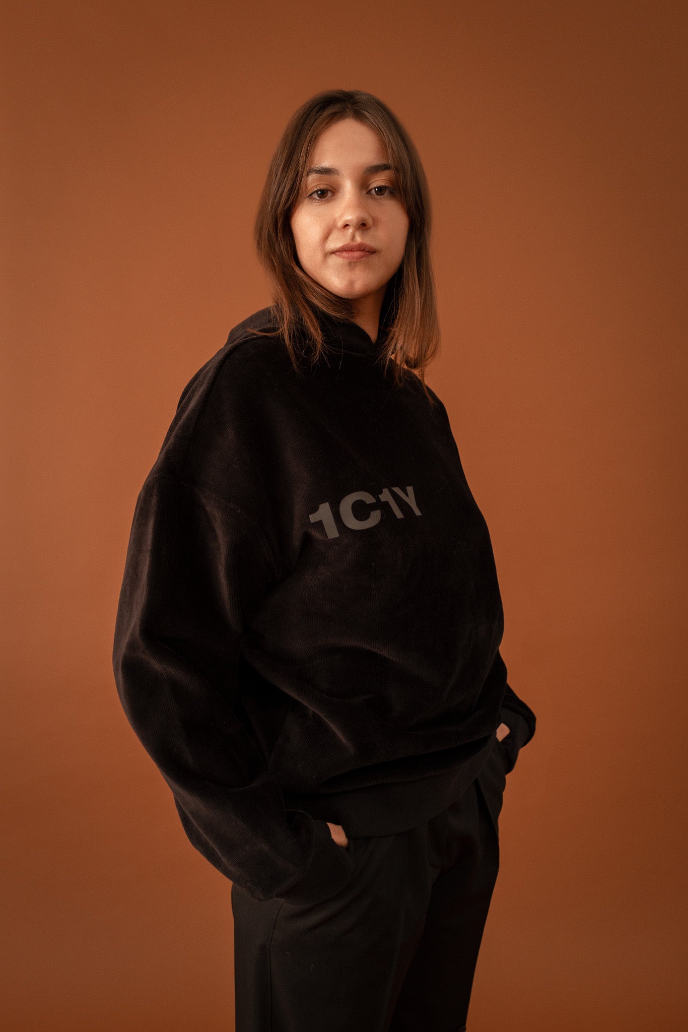 One Hoodie Reversible Corduroy Sweatshirt