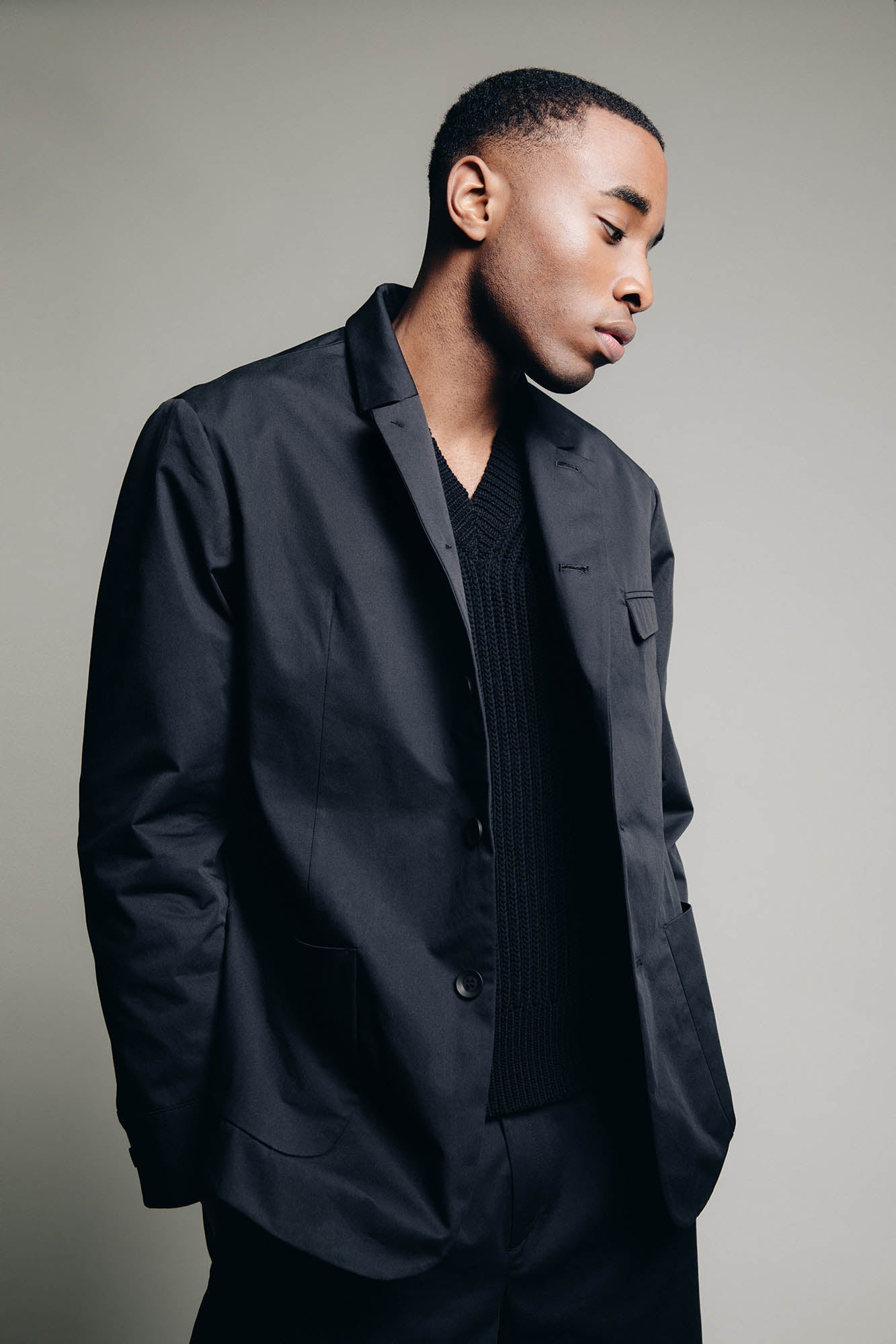 Andr1a Minimalist Blazer in Black - 1C1Y | One Child One Year