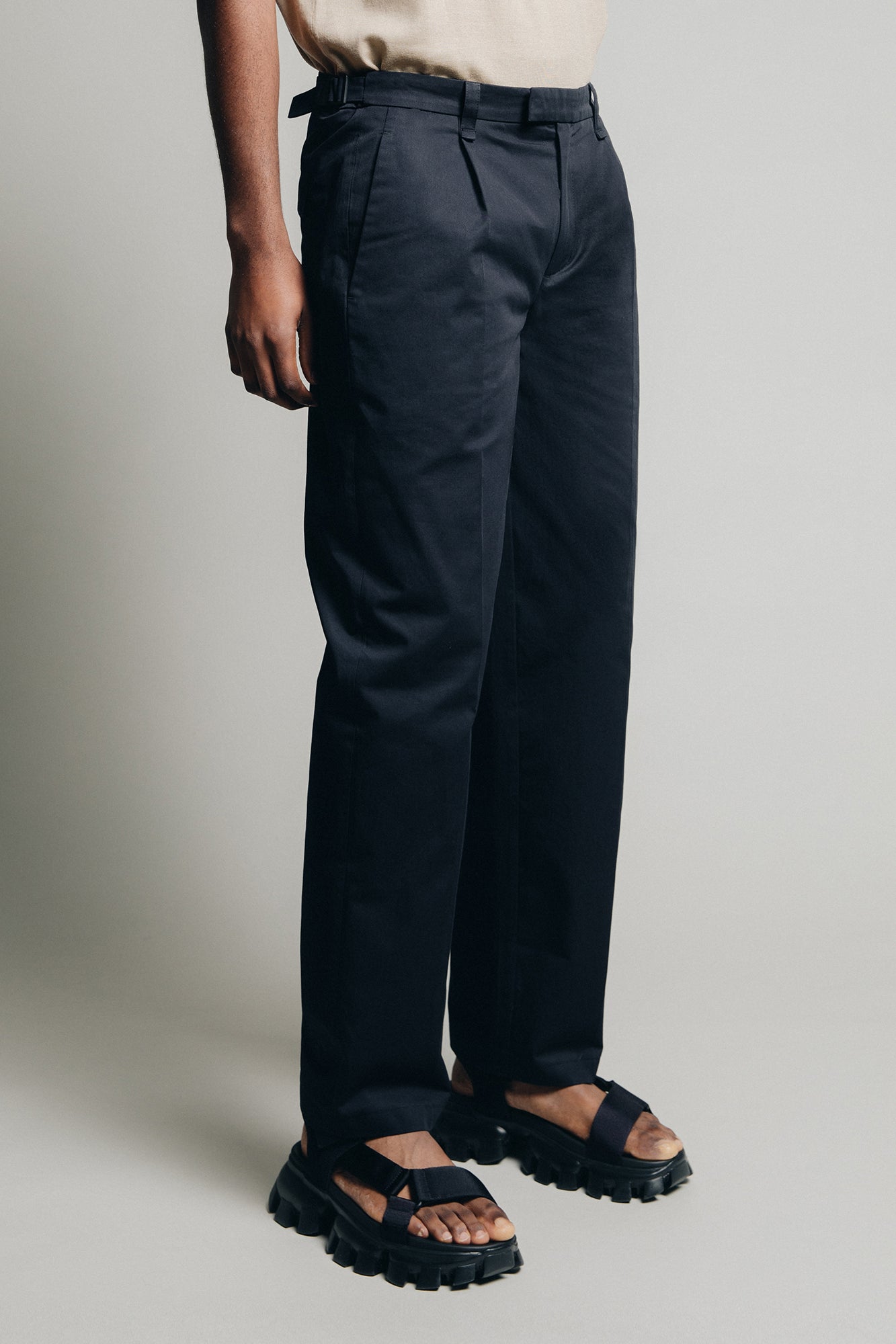 M1kyta II Wide Leg Pants for Men in Black