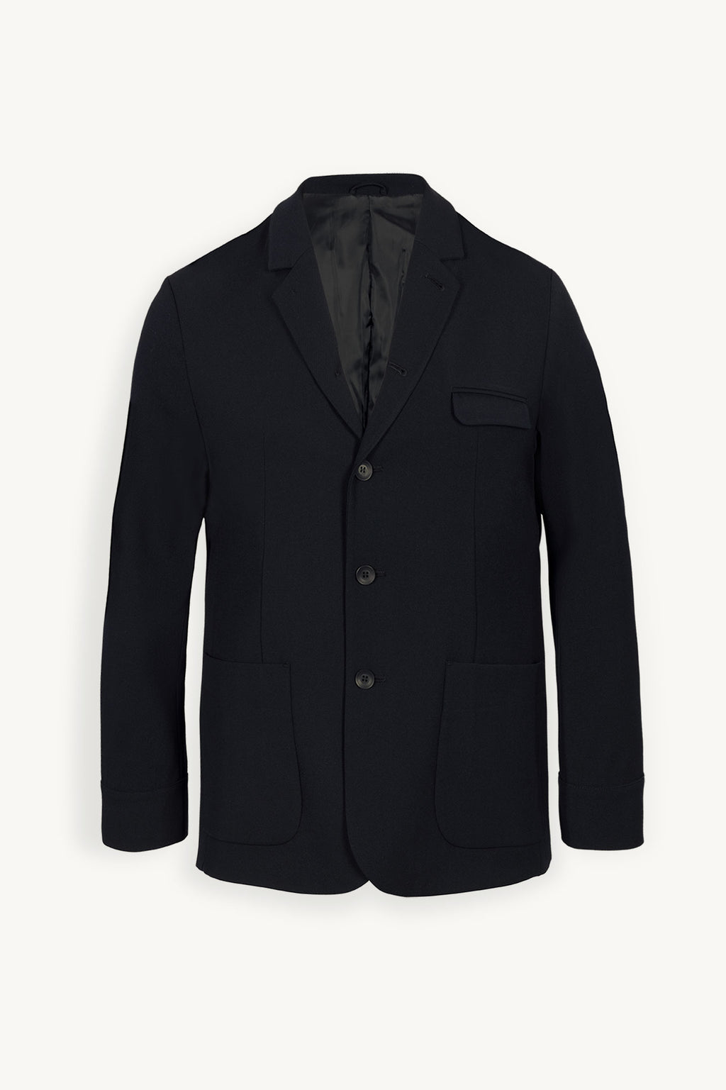 Black Casual Wool Blazer with Chest Pocket Andr1y 1C1Y 1C1Y One Child One Year