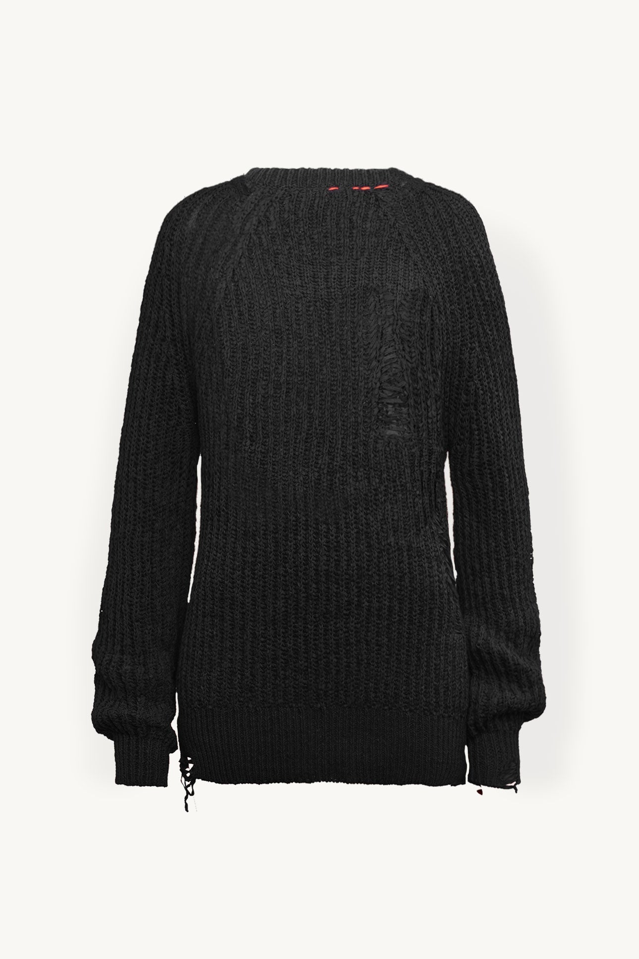 Distressed Knit Sweater in Black - 1C1Y | One Child One Year