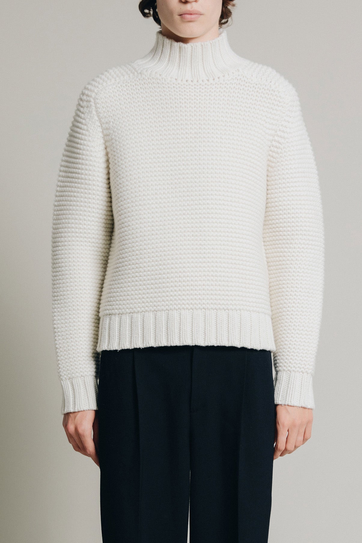 One Macro Knit Grobstrickpullover aus Wolle