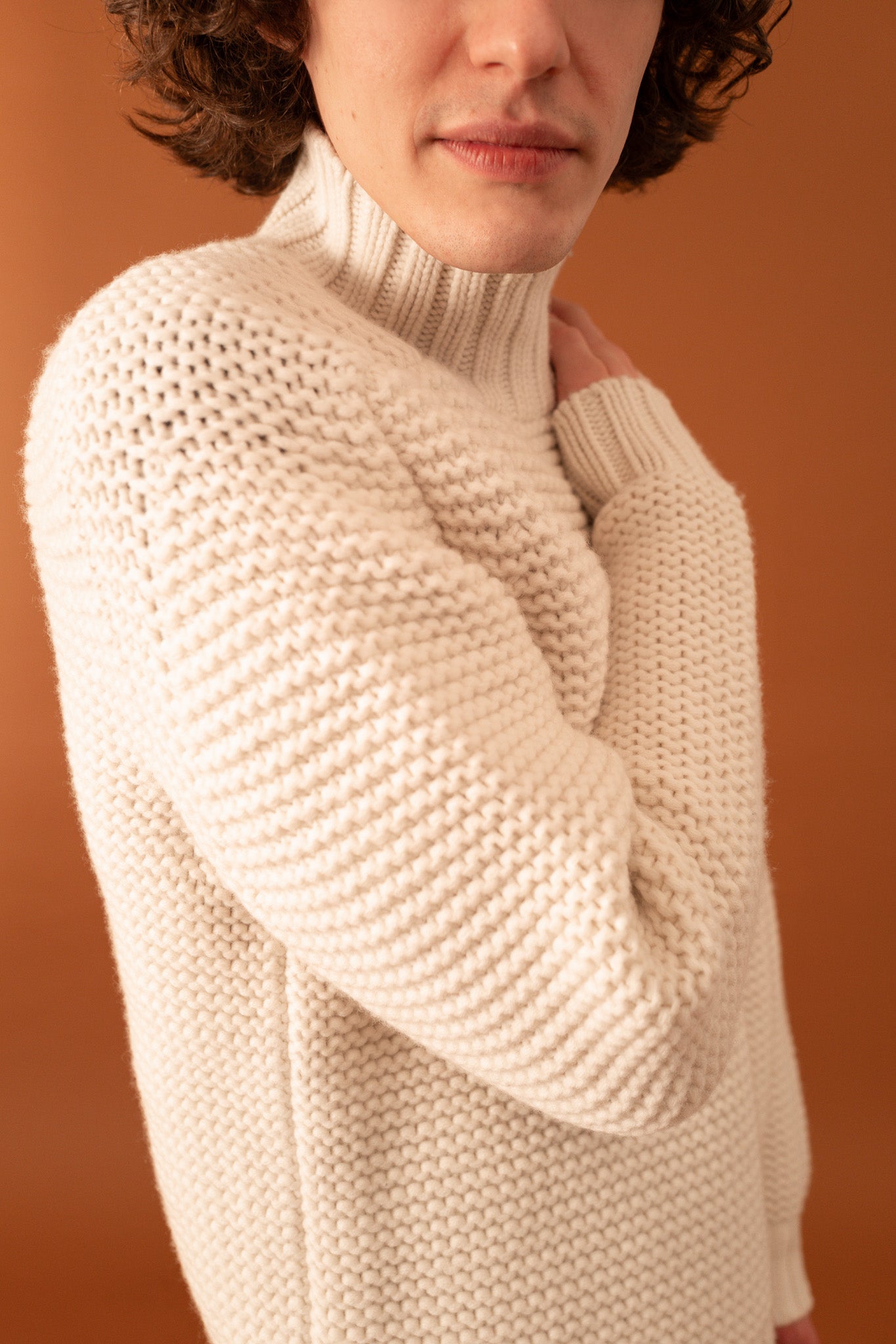 One Macro Chunky Knit for Men in Ivory - 1C1Y | One Child One Year