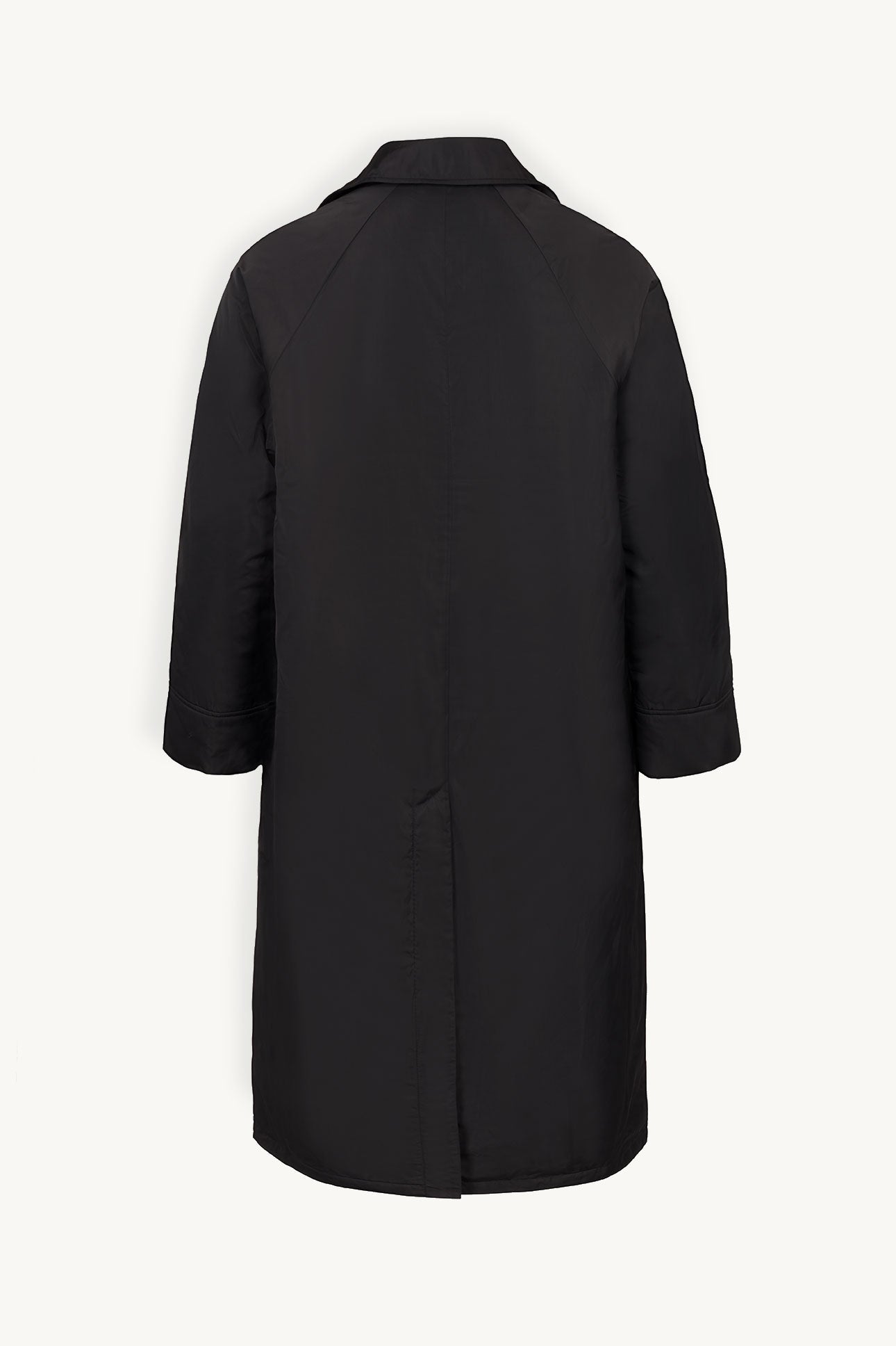 One Raincoat Padded Black Coat with Buttons - 1C1Y | One Child One Year