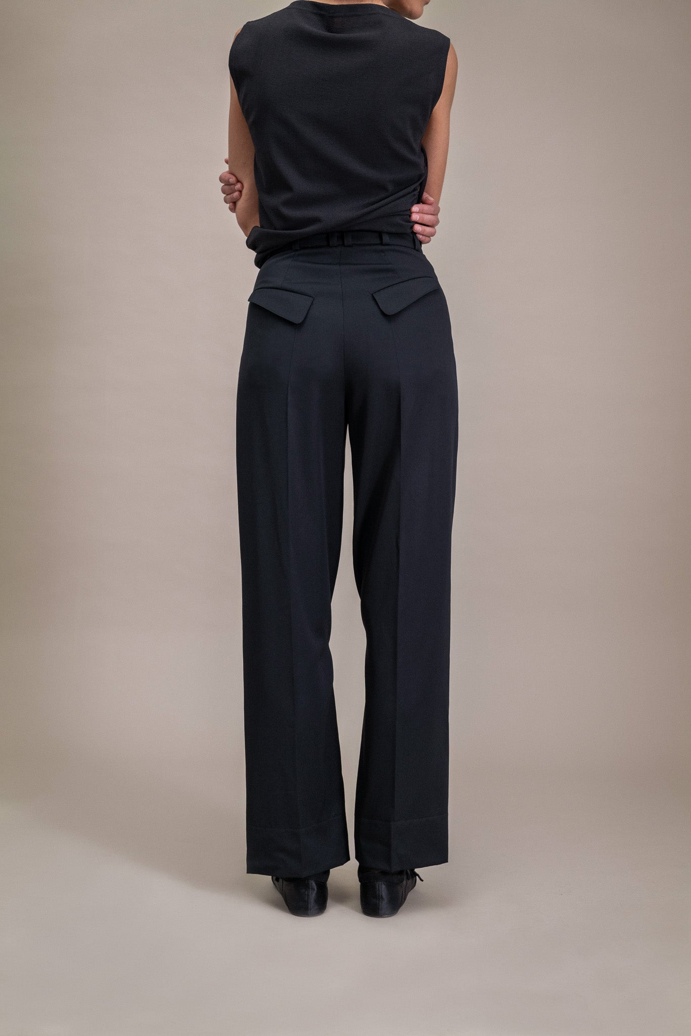 Wide - Leg Wool Trousers for Women in Black - 1C1Y | One Child One Year