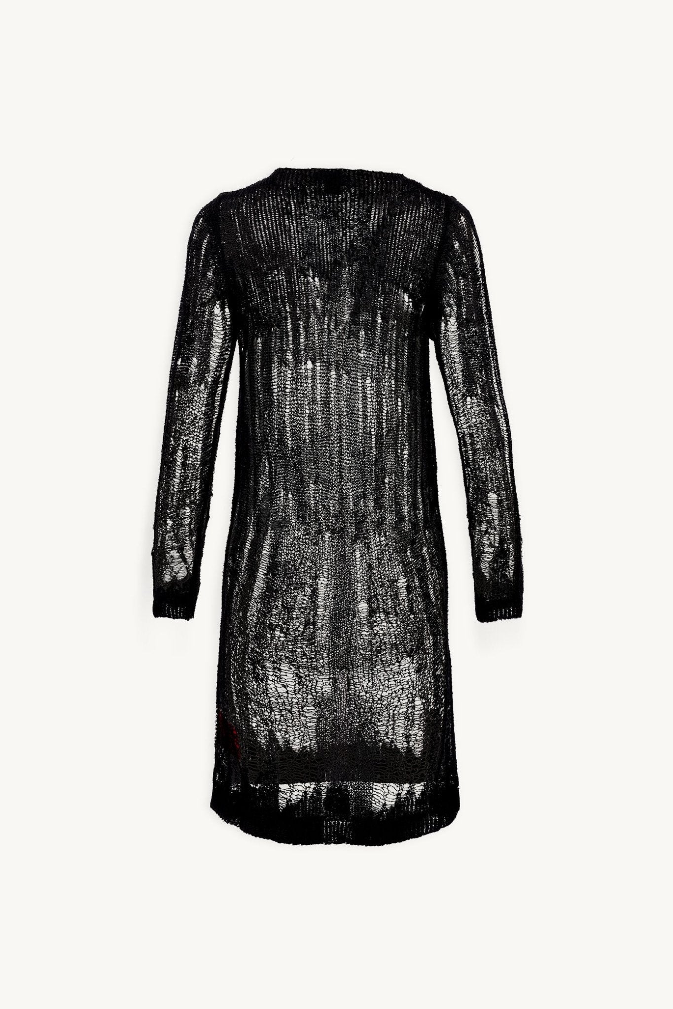 Knit Dress Black in Distressed Look - Ze1na | 1C1Y