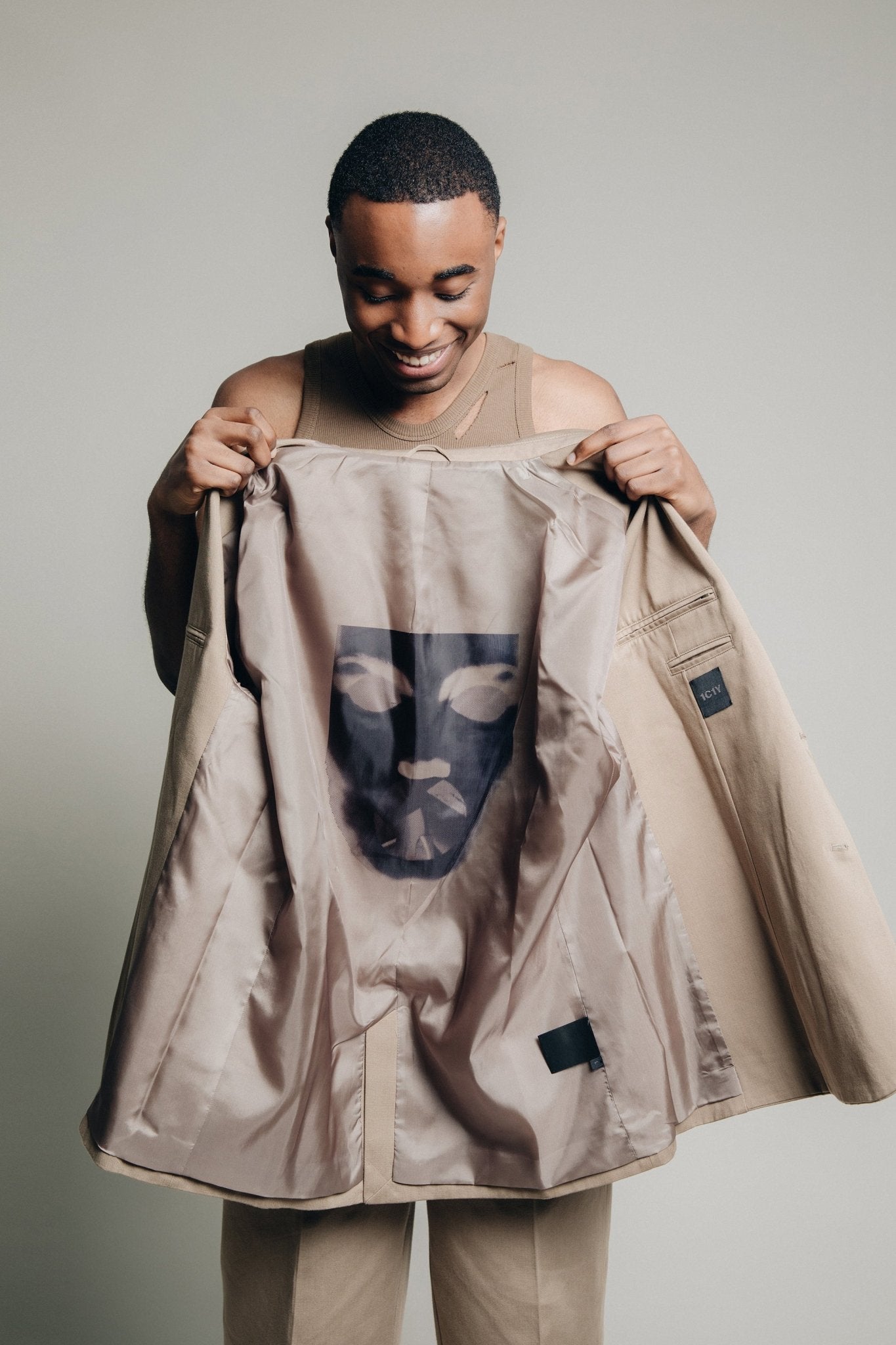 Andr1a Minimalist Blazer in Tobacco - 1C1Y | One Child One Year